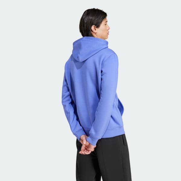 Bleu Sweat-shirt à capuche Trèfle Essentials