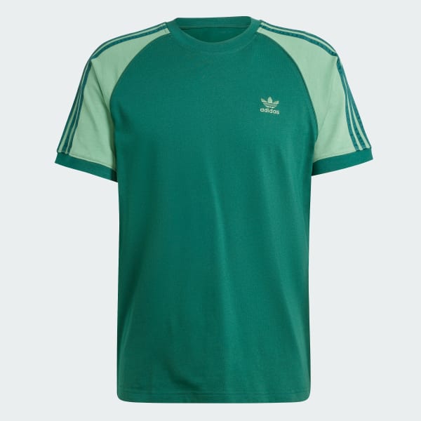 Adidas originals stripe t-shirt with vintage logo top