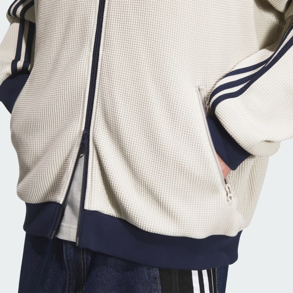 新品4XL adidas ニット トラックトップ ワッフル KC2618 アディダス ニット トラックトップ（ジャージ） - ベージュ