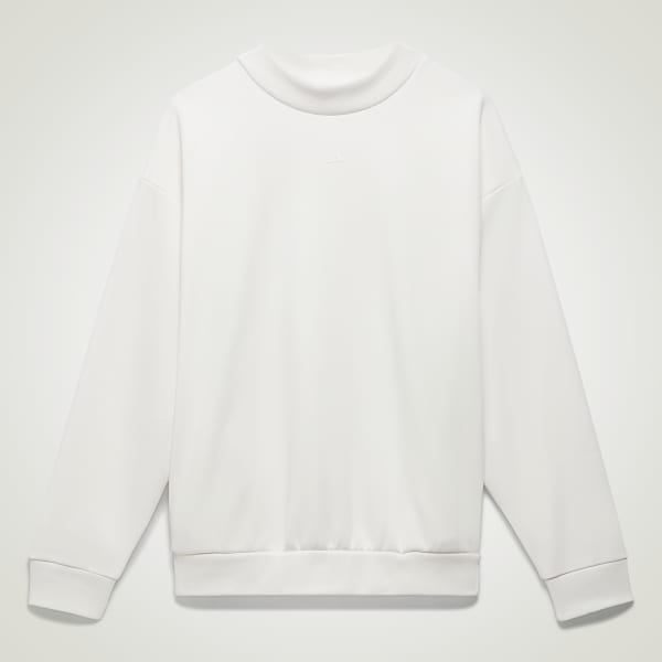Vit adidas Basketball Crew Sweatshirt