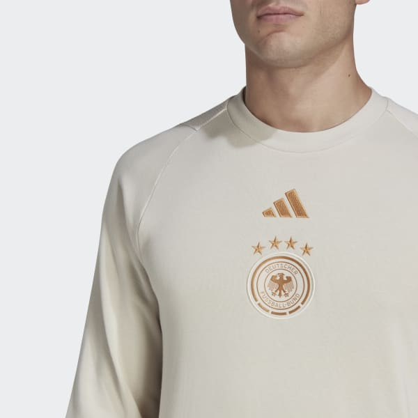 Bezowy Germany Tiro 23 Cotton Crew Sweatshirt SE152