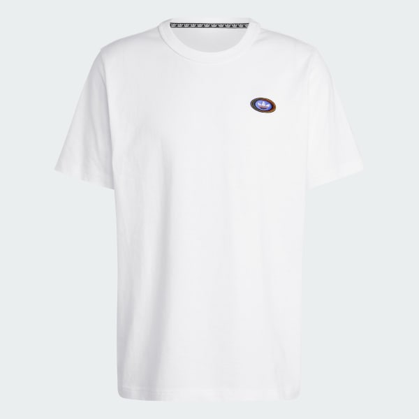 Hvit adidas Originals 90s Graphic Print T-skjorte