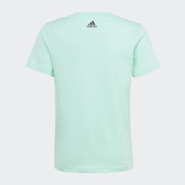 adidas Essentials Linear Logo Cotton Slim Fit Tee Green adidas
