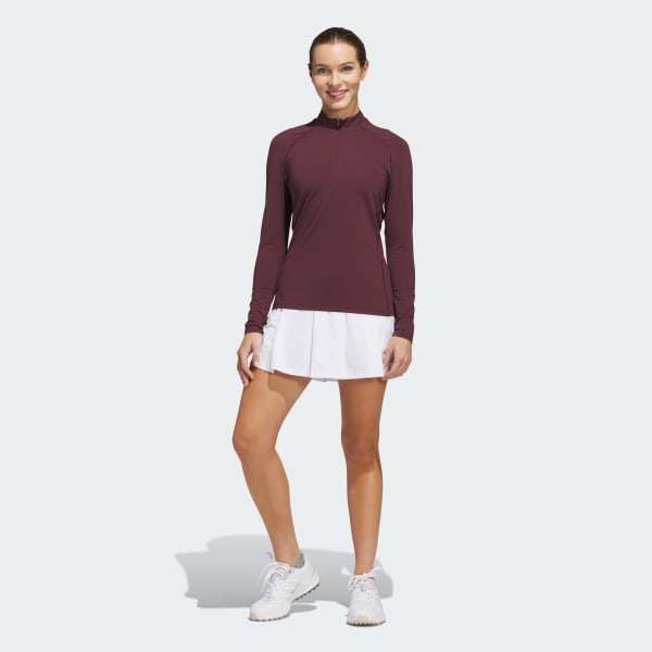 adidas Ultimate365 Solid Quarter-Zip Mock Polo Shirt
