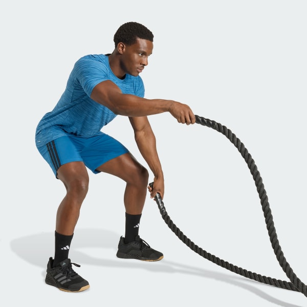 สีน้ำเงิน เสื้อยืด WORKOUT ESSENTIALS FLEX