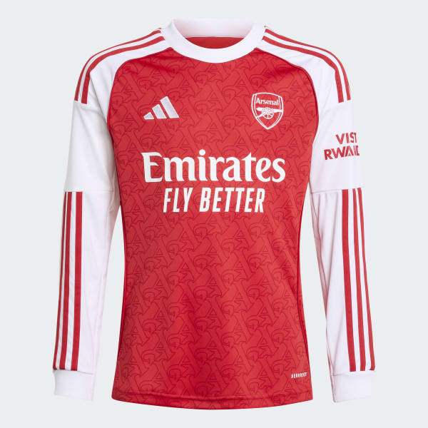 adidas Arsenal 25/26 Long Sleeve Home Jersey Kids - Red | Free