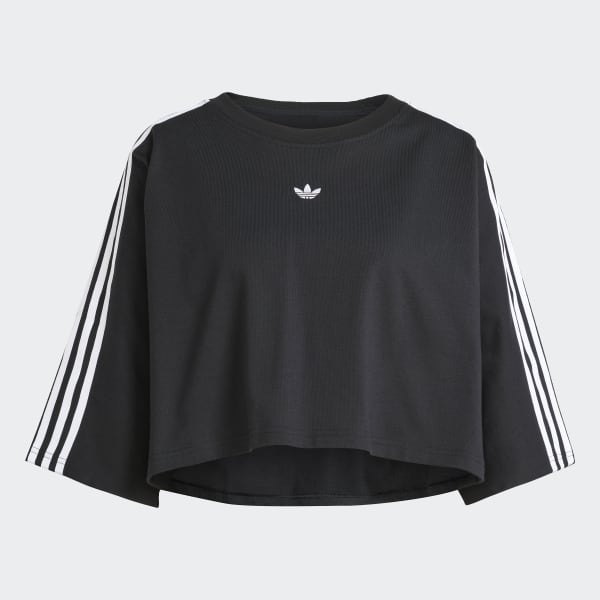 Tシャツ・カットソー adidas ADILENIUM 3 Boxy Oversized Tee Black JY8884 adidas Adilenium Season 3 Boxy Oversized Tee - Black