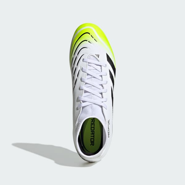 Blanco Zapatos de fútbol Predator Club con calcetín, terreno firme/multiterreno