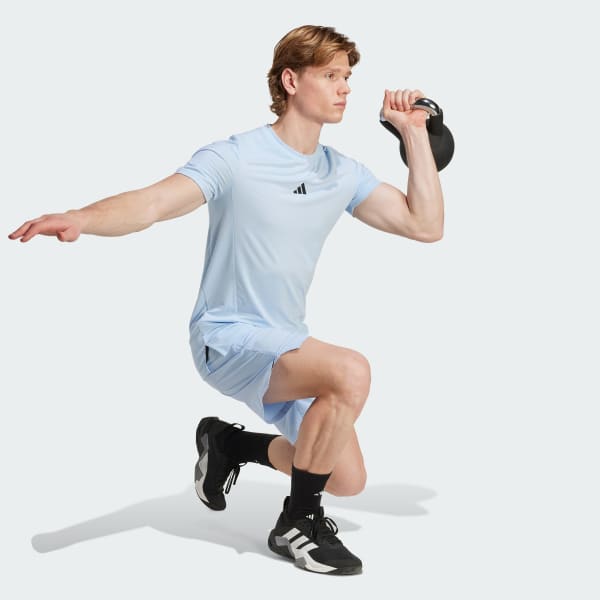 Blue Designed for Training Workout T-Shirt