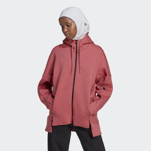 adidas Victory Loose Fit Full-Zip - Red | Women's Training | adidas US