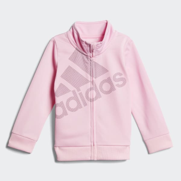 adidas LOGO TRICOT JACKET SET - Pink | adidas US