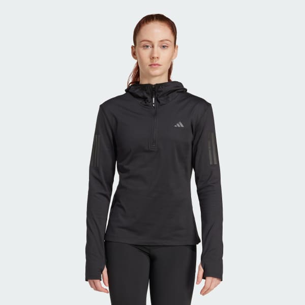 Svart Own The Run Winterized Hooded Half-Zip
