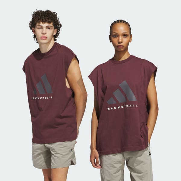 Granate Playera sin Mangas adidas Basketball (Unisex)