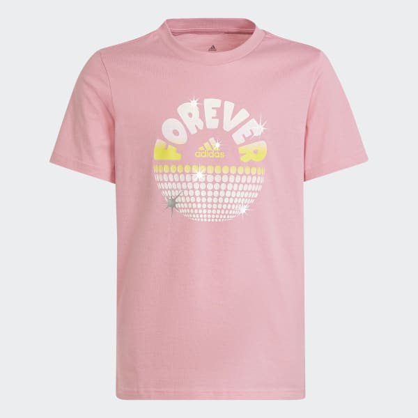 ruzová Glam Graphic T-Shirt