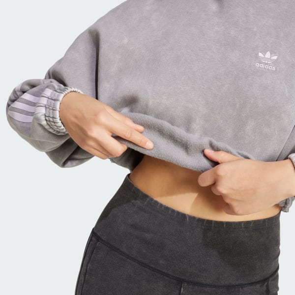 Crop Top Adidas Originals Acid Wash Crop Hoodie Adidas Washed-Out
