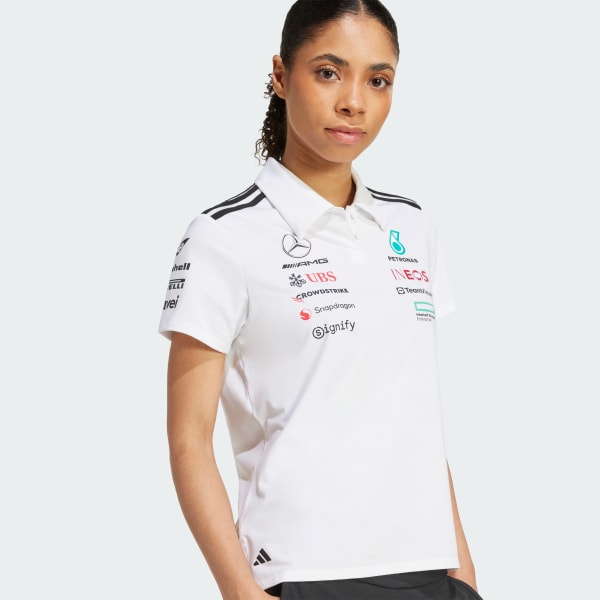 Weiss MERCEDES - AMG PETRONAS FORMULA ONE TEAM POLOSHIRT