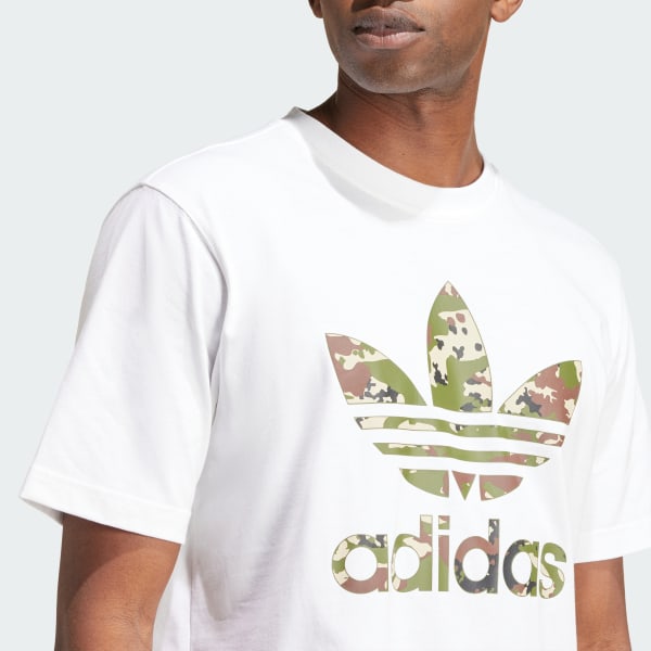 アディダス カモ ホワイト トレフォイル 半袖Tシャツ - ホワイト