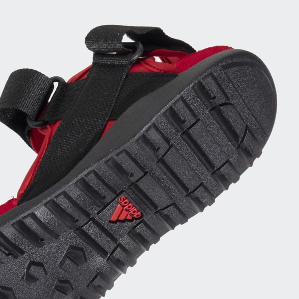 Adidas sandals red and black best sale