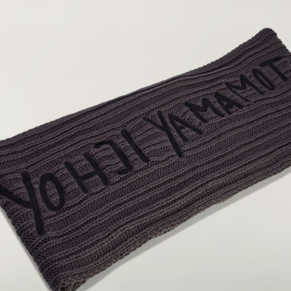 adidas Y-3 Oversized Chunky Knit Scarf - Grey | Free Shipping with