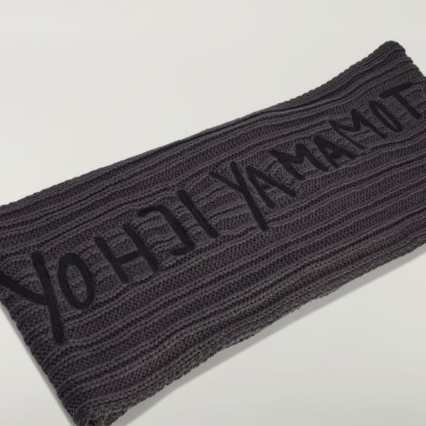 adidas Y-3 Oversized Chunky Knit Scarf - Grey | Free Shipping with