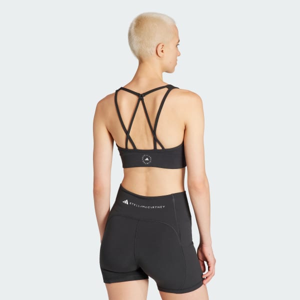 cierna Športová podprsenka adidas by Stella McCartney TrueStrength Medium-Support