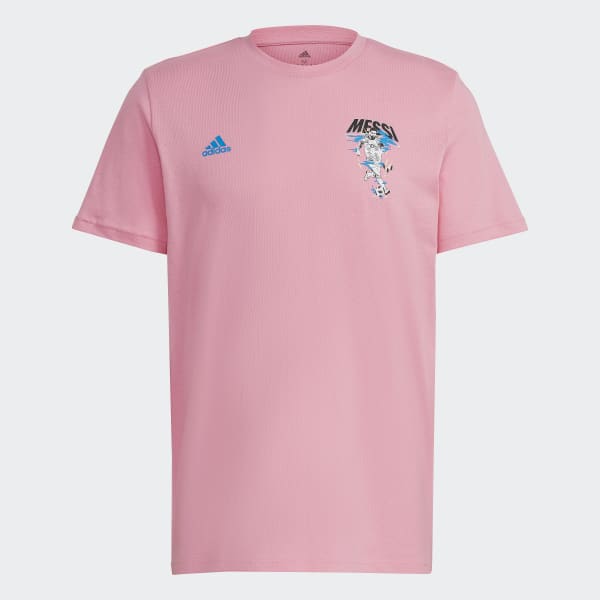 Pembe Messi Football Icon Graphic Tişört DP939
