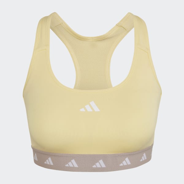 Amarelo Top Treino Médio Suporte Techfit Powerreact I6419