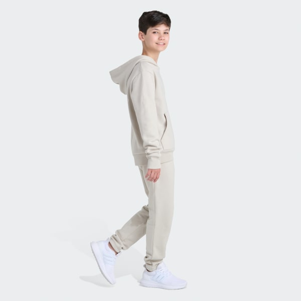 JUN AND ROPE ホワイトスウェットジャケット adidas 2-Piece Long Sleeve Fleece Pullover & Jogger Set - Beige