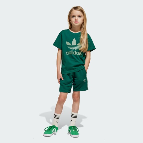 adidas Adicolor Shorts Tee Set Kids Green adidas Philippines