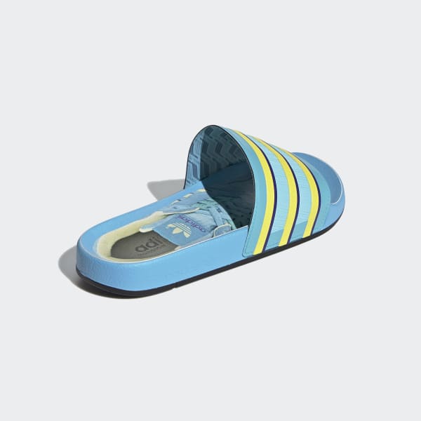 turquoise adidas slides