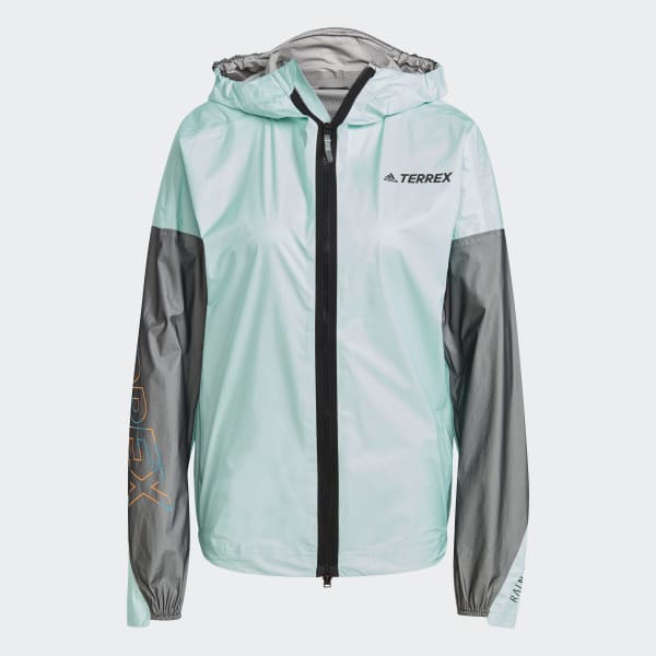 adidas Terrex Agravic Pro RAIN.RDY Trail Running Jacket Turquoise adidas UK