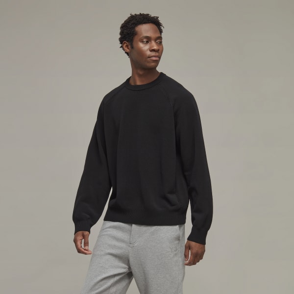 Black Y-3 Classic Knit Crew Sweater AT135