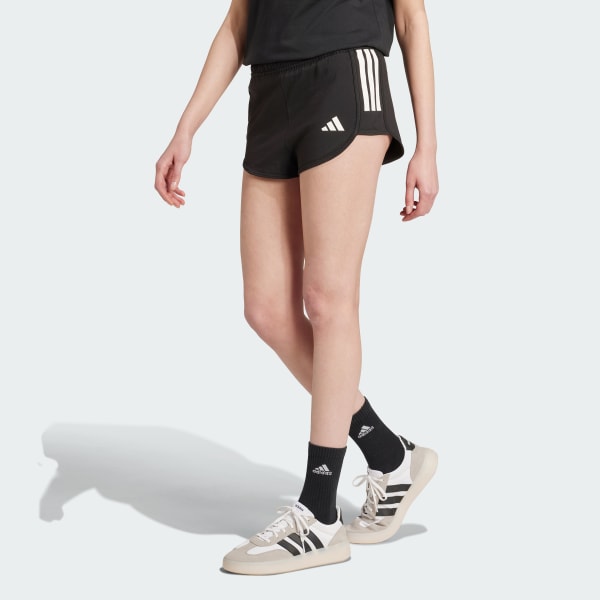 Black Tiro Cut 3-Stripes Fitted Shorts