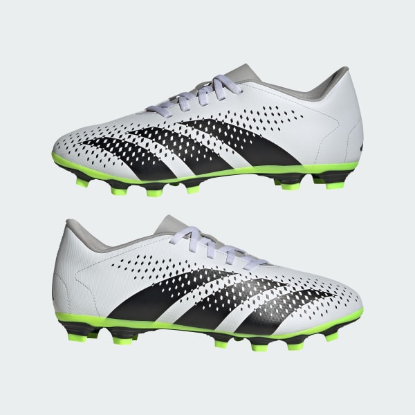 adidas adidas - Unisex Soccer | Ground | Flexible White Cleats Accuracy.4 Soccer Predator US