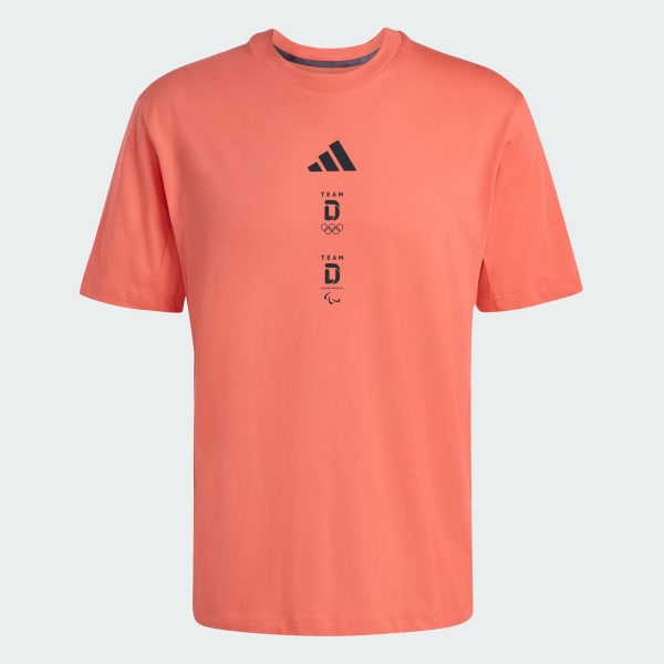 Rot Team D T-Shirt mit Grafik