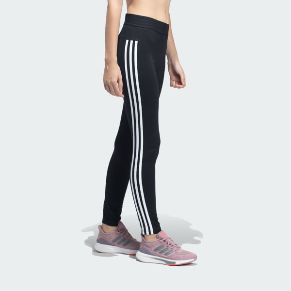 Black ESSENTIALS 3 STRIPES TIGHT        