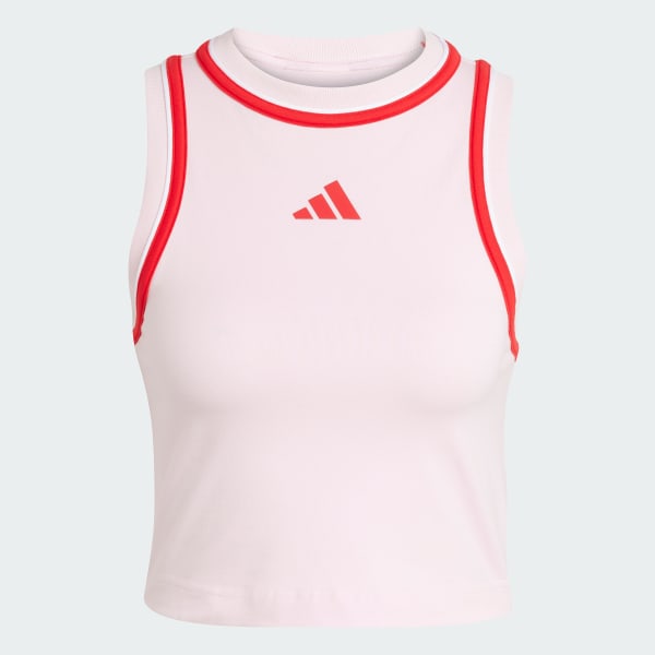 Pink Essentials Color-Pop Cotton Crop Tank Top
