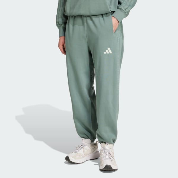 vert Pantalon ample en molleton lavé ALL SZN
