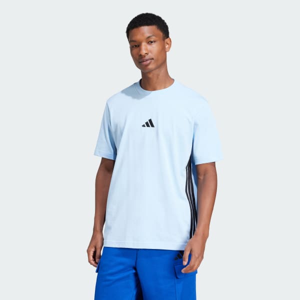 Blue Essentials 3-Stripes Single Jersey Tee