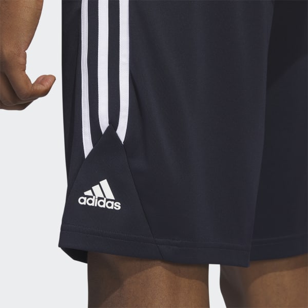 adidas Legends 3-Stripes Basketball Shorts - White
