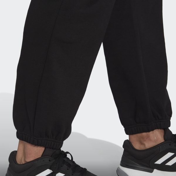 Preto Calças em Fleece de Algodão FeelVivid Essentials