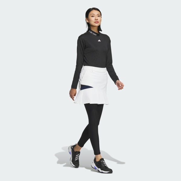 White 플리티드 디테일 스커트