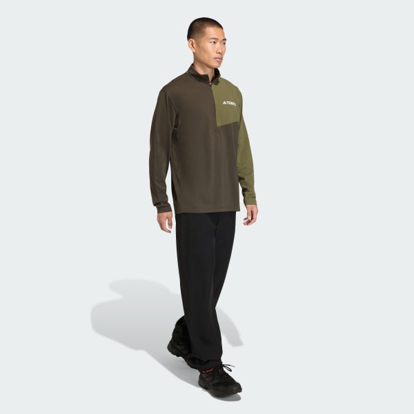Verde Camiseta manga larga Terrex Multi Climacool 1/2 Zip