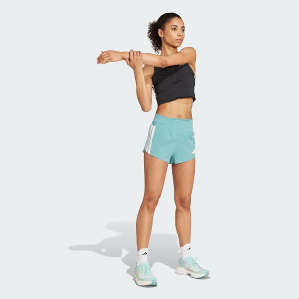 Turquoise Adizero Running Gel Pocket Shorts