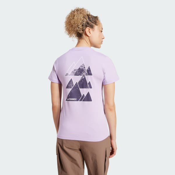 Mor Terrex Outdoor Athlete Graphic Tişört