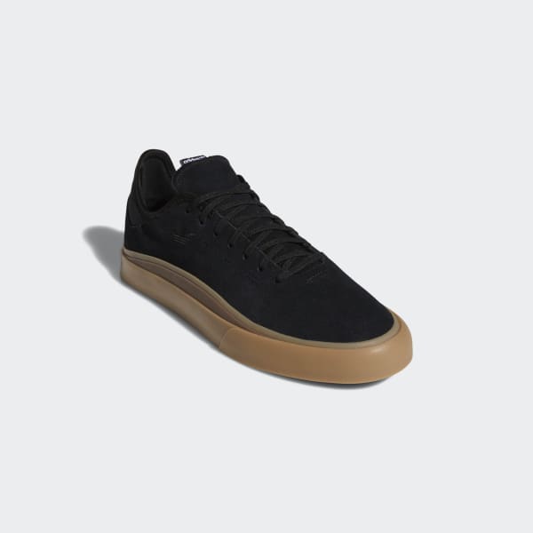 adidas skateboarding sabalo trainers in black suede with gum sole