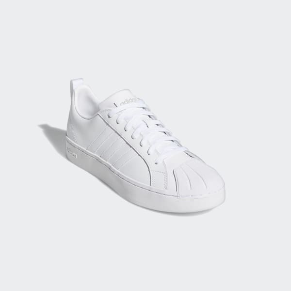 adidas cloudfoam white leather