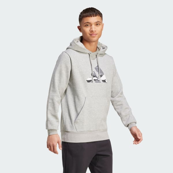 Grey Camo Graphic Hoodie