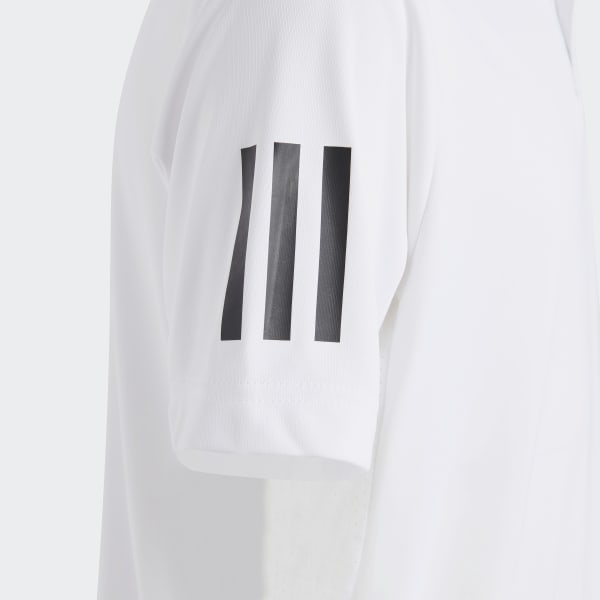 Blanco Polo con Cuello Club de Tenis 3 Tiras