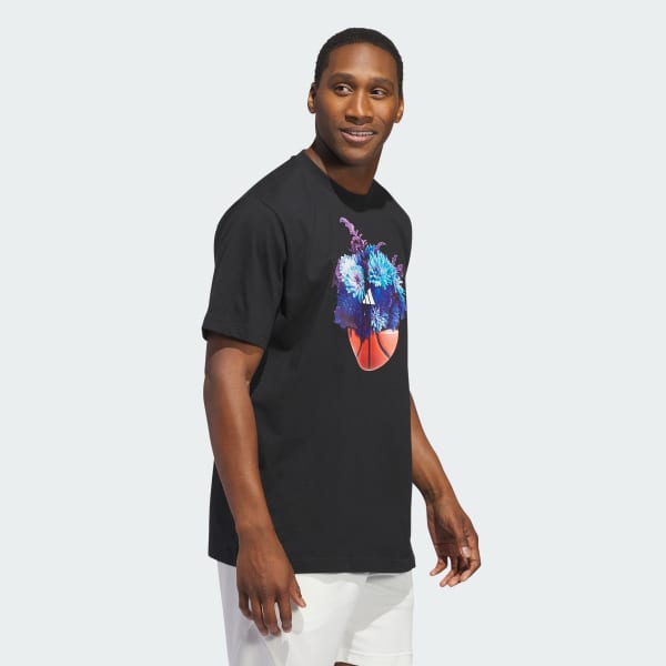 Negro Polera Hoops Floral Estampada